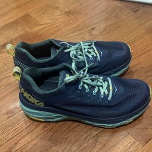 Hoka One One Blue and Green Sneakers